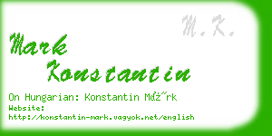 mark konstantin business card